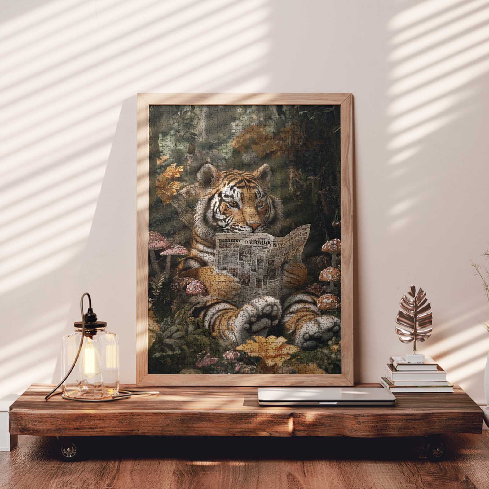 tucocoo-jigsaw-tiger-liest-zeitung-puzzle-1000-teile-wald image 3