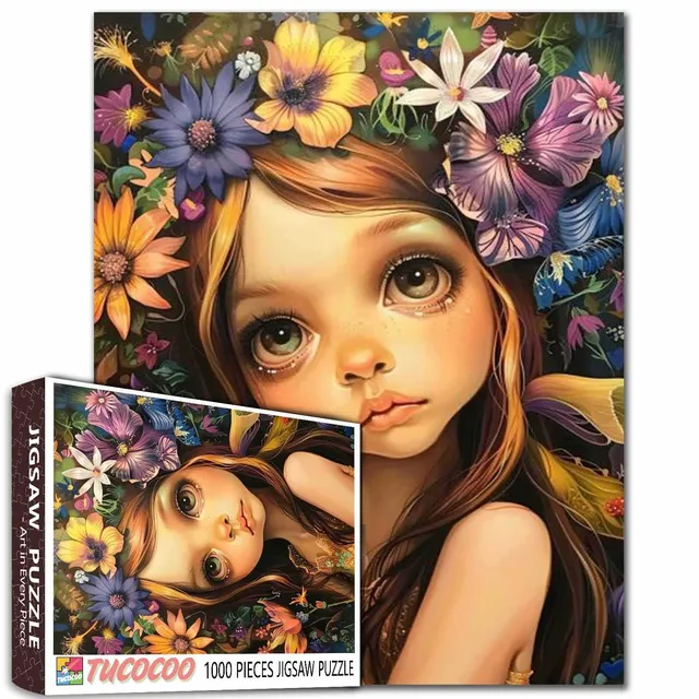 tucocoo-flower-crown-girl-puzzle-1000-teile-blumenkranz image 1