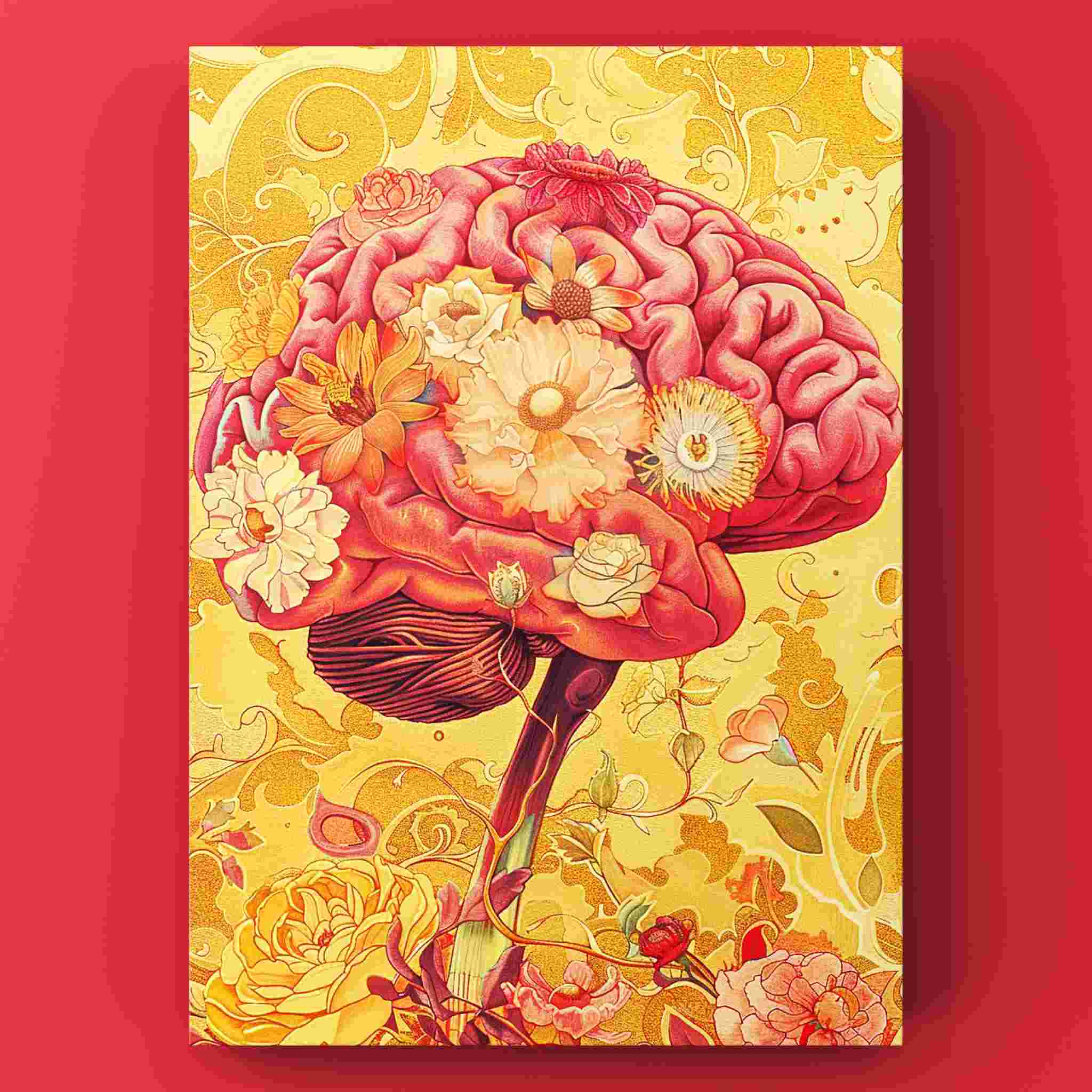 tucocoo-floral-brain-harmony-leinwandbild-30x40-mit-rahmen image 2