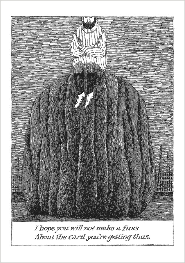 pomegranate-blank-notecards-gorey-not-make-a-fuss-klappkarte-einzel image 1