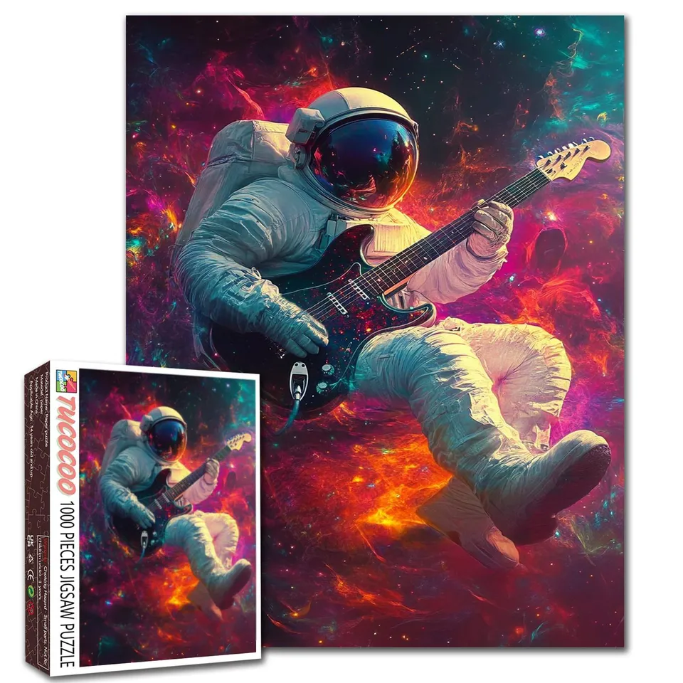 tucocoo-cosmic-guitar-astronaut-puzzle-1000-teile-weltraum image 1