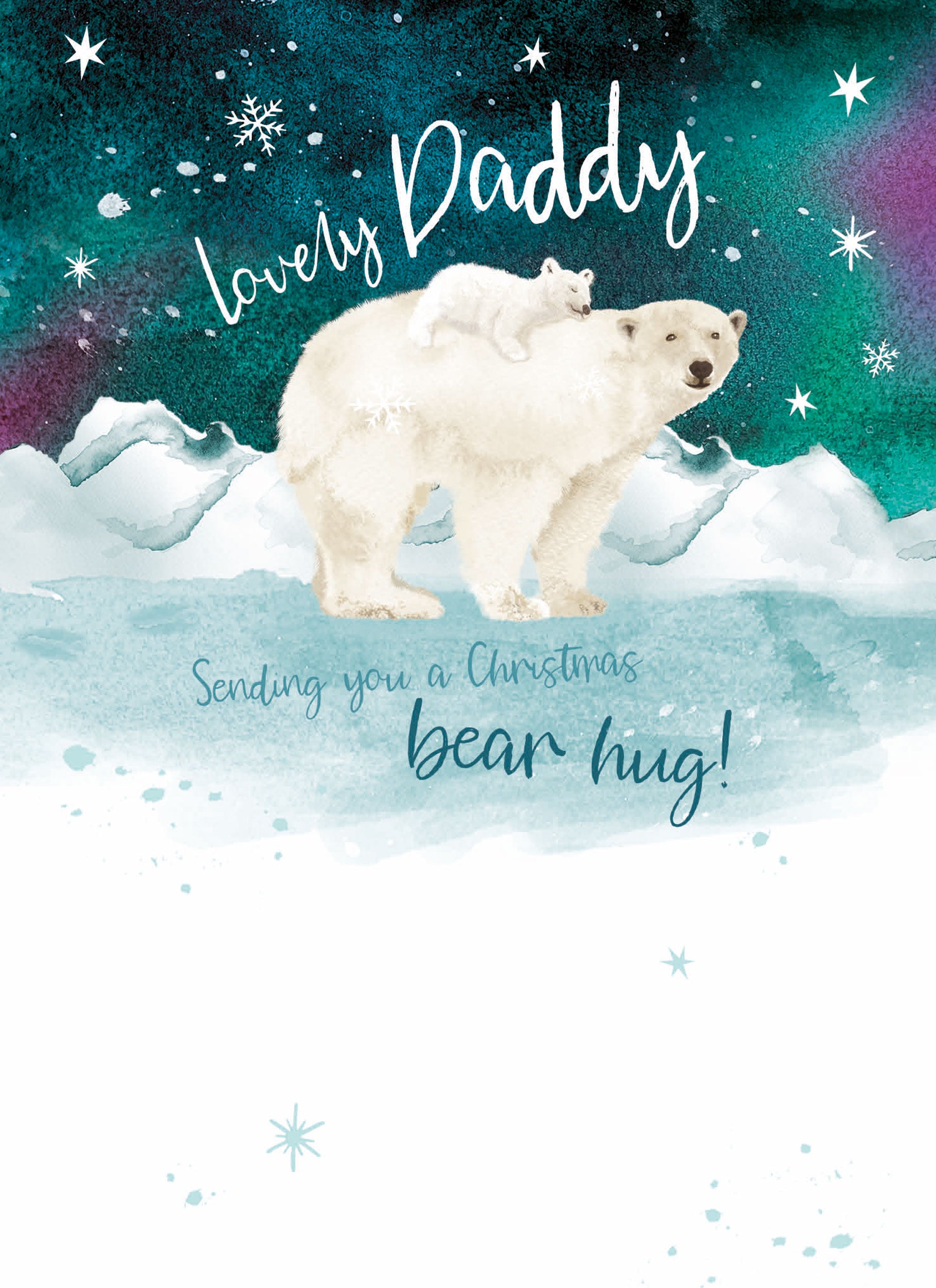 otter-house-christmas-weihnachtskarte-daddy-eisb-r-mit-jungtier image 1
