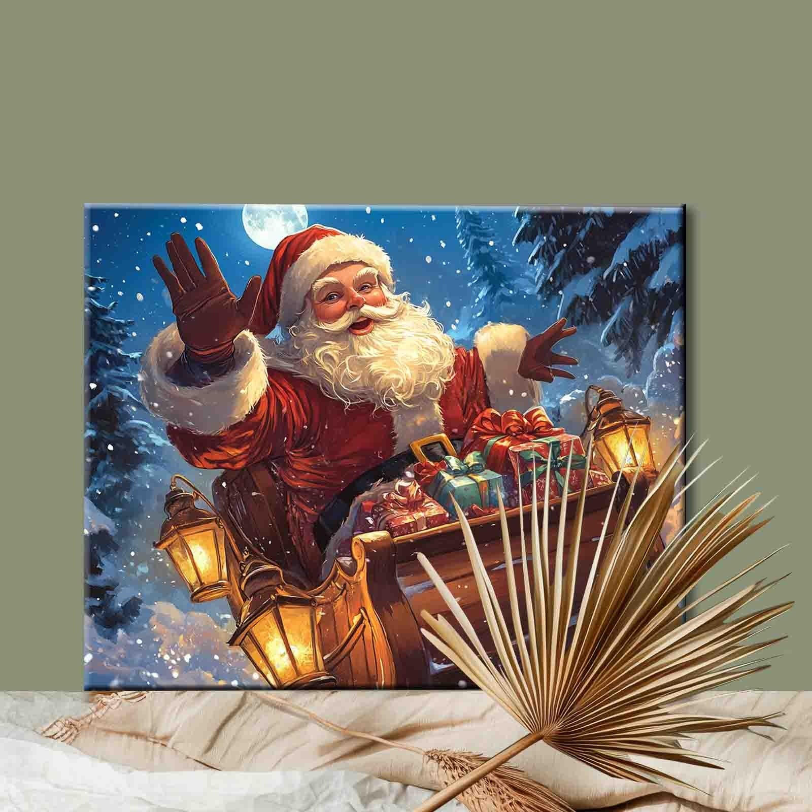 tucocoo-christmas-santa-s-sleigh-malen-nach-zahlen-40x50 image 2