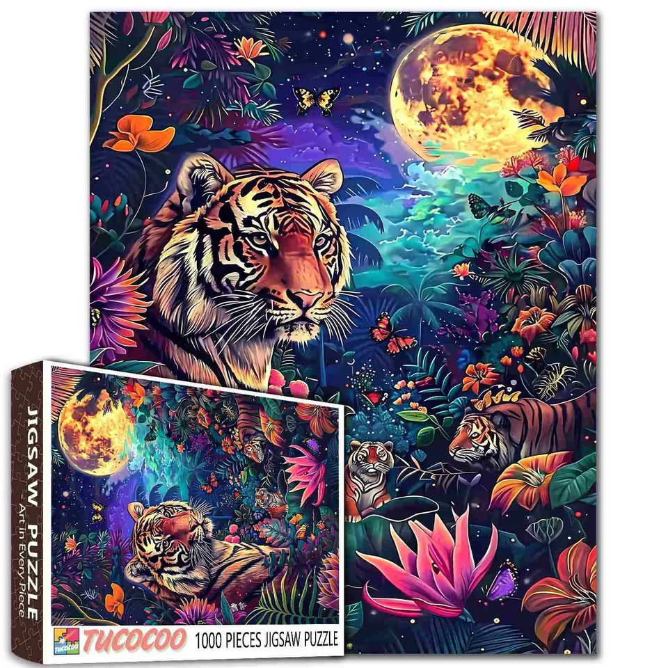tucocoo-mystical-tiger-full-moon-puzzle-1000-teile image 1