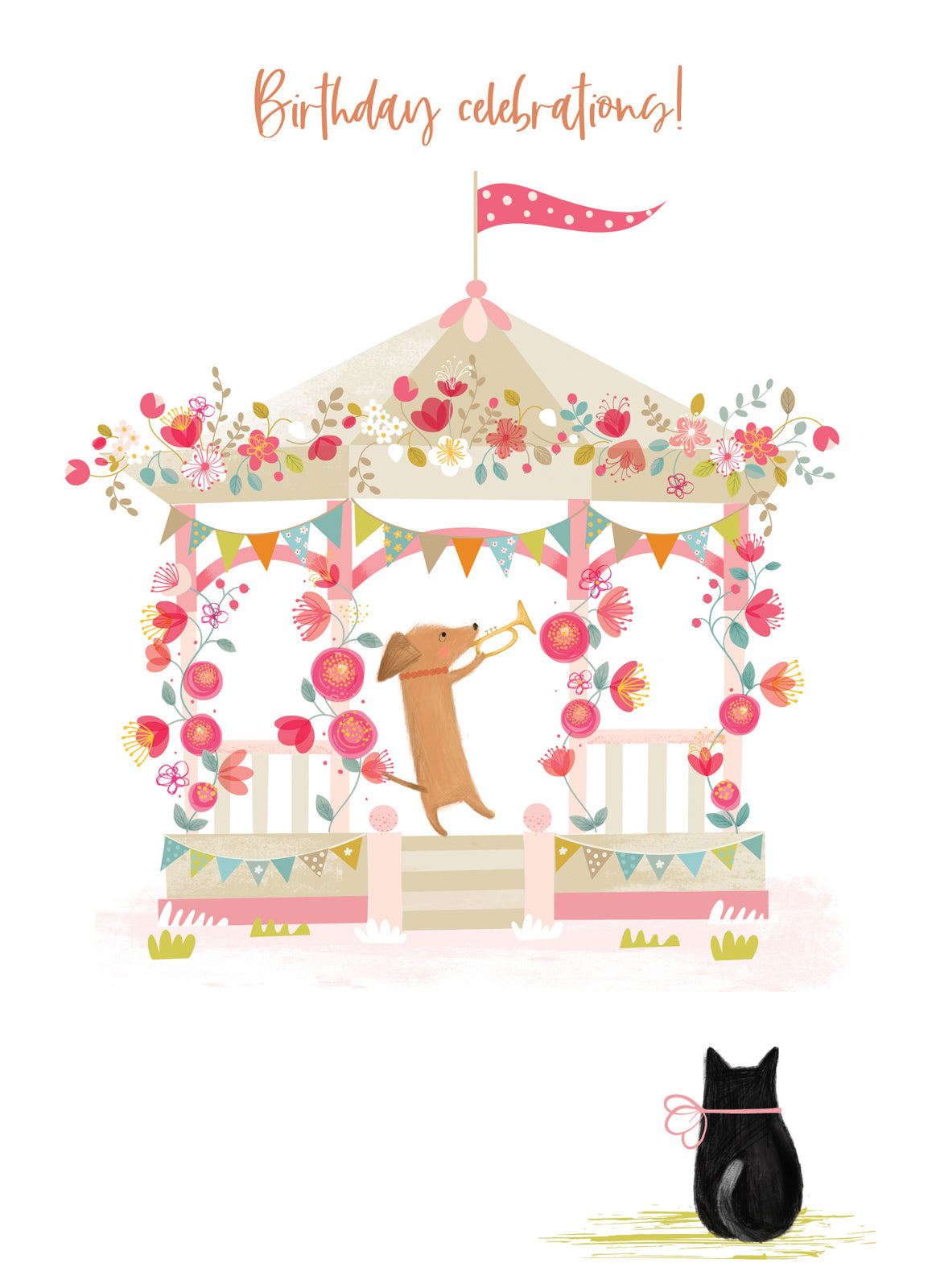 otter-house-olive-wilma-bandstand-grusskarte-hund-katze image 1
