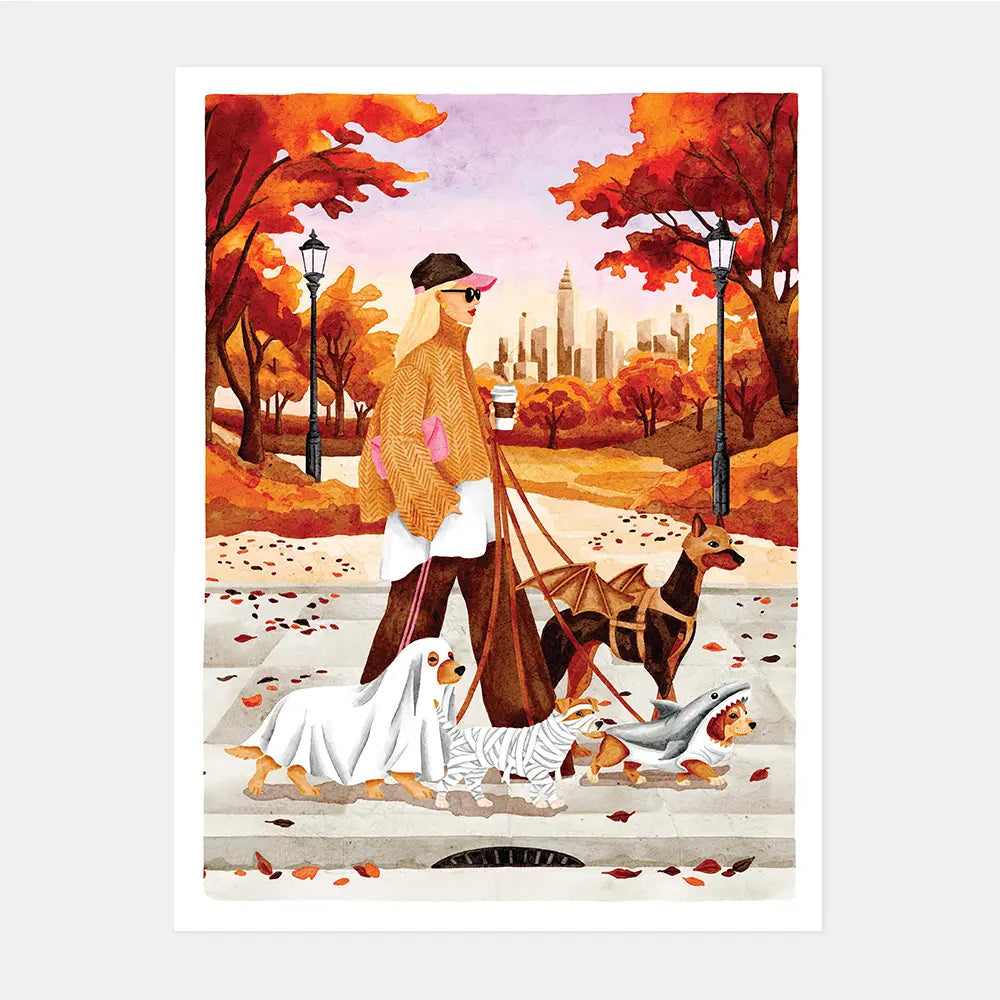 all-the-ways-to-say-october-walks-poster-m-herbst-hunde image 1