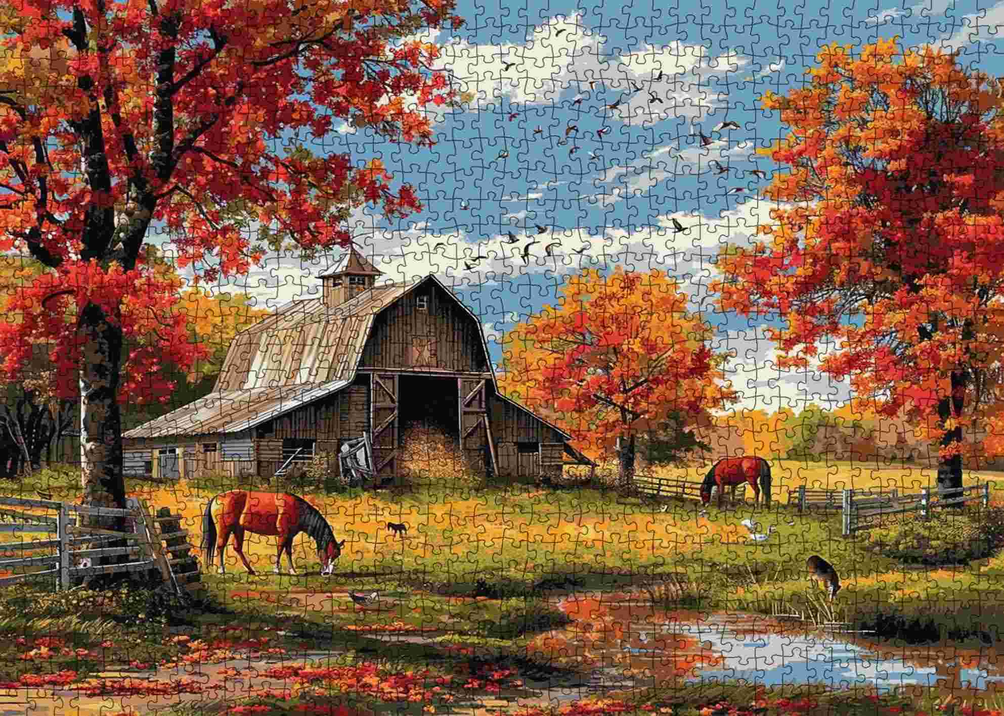 tucocoo-golden-farm-retreat-puzzle-1000-teile-herbstlandschaft image 2