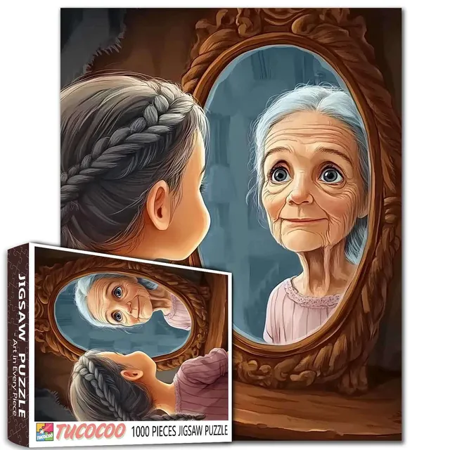 tucocoo-girl-reflecting-future-self-puzzle-1000-teile-portr-t image 1