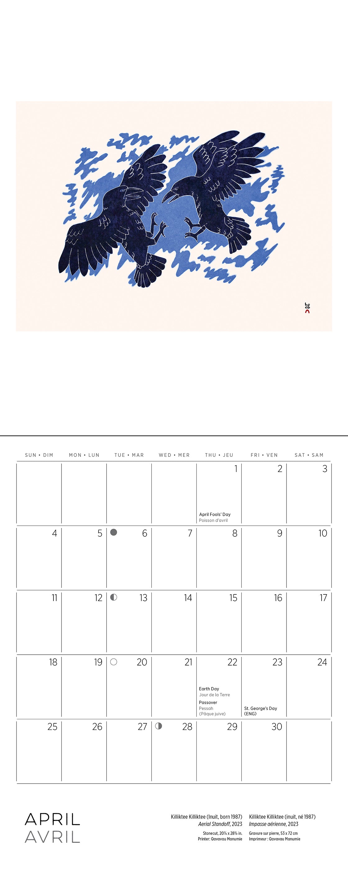 pomegranate-inuit-art-kinngait-2027-mini-wandkalender-inuit-kunst image 5