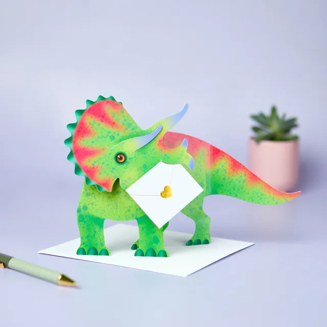 otter-house-dinosaur-triceratops-3d-karte-special-delivery image 1