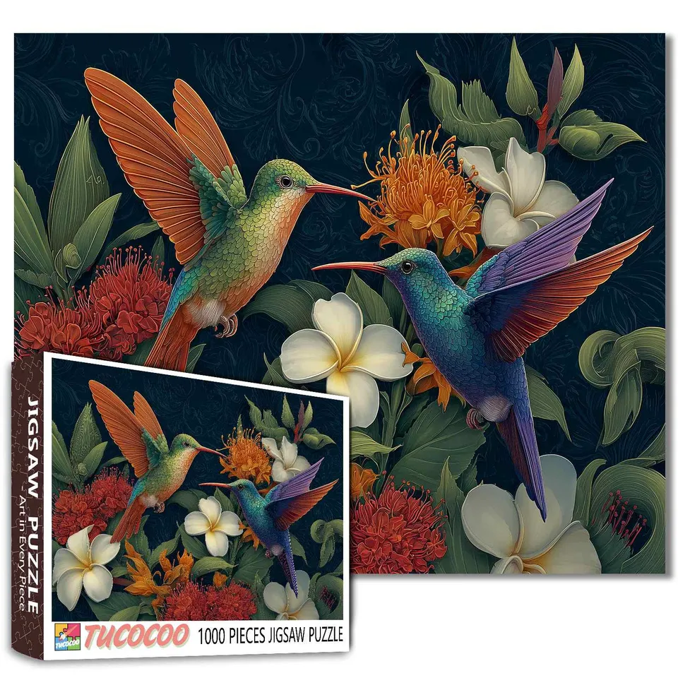 tucocoo-jigsaw-puzzles-tropical-hummingbirds-puzzle-1000-teile-tiere image 1