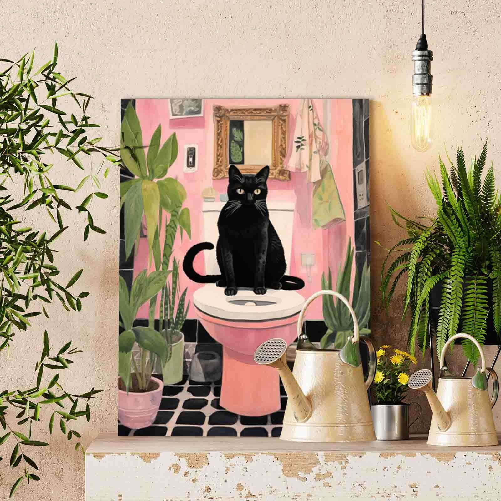 tucocoo-paint-by-numbers-black-cat-sit-on-toilet-malen-nach-zahlen-40x50 image 2