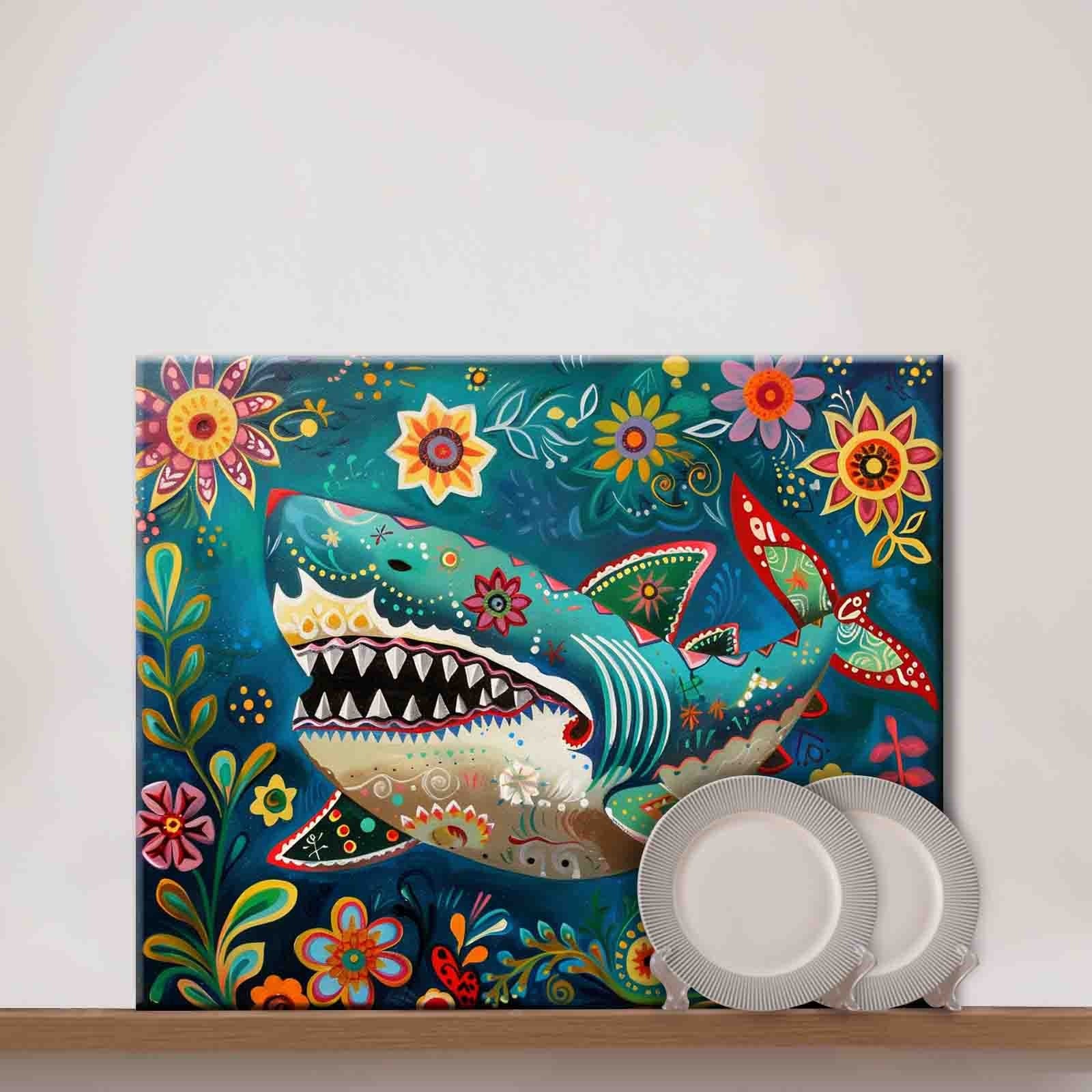 tucocoo-folk-art-shark-malen-nach-zahlen-40x50-ohne-rahmen image 3