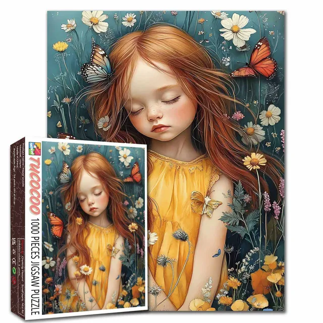 tucocoo-girl-in-wildflower-field-puzzle-1000-teile-wiese image 1