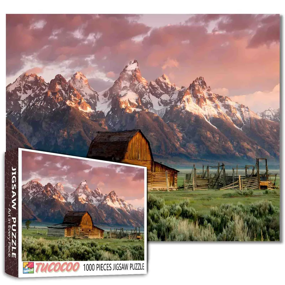 tucocoo-mountain-sunrise-barn-puzzle-1000-teile image 1
