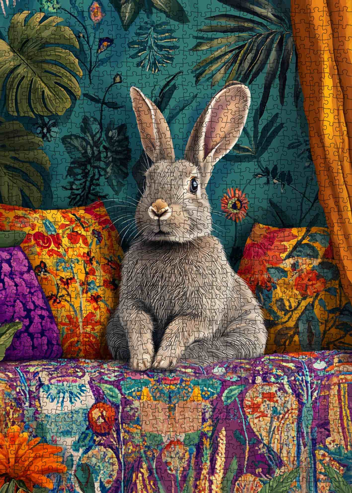 tucocoo-boho-bunny-on-sofa-puzzle-1000-teile-hase image 2