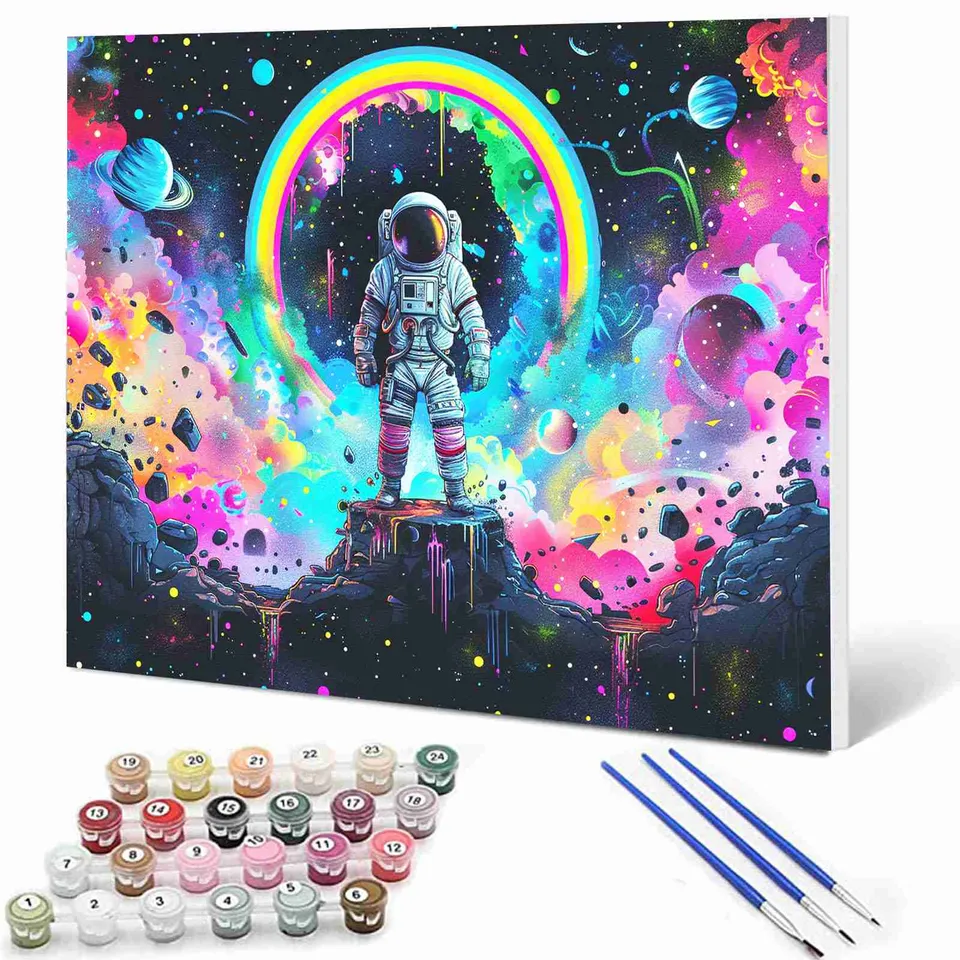 tucocoo-astronaut-rainbow-malen-nach-zahlen-40x50-ohne-rahmen image 1