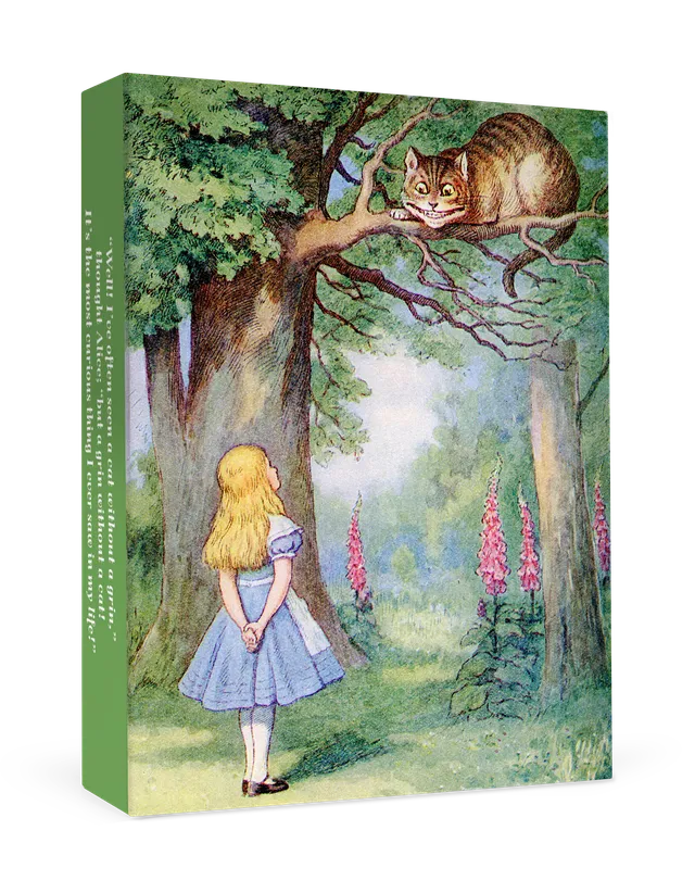 pomegranate-boxed-notecards-tenniel-alice-cheshire-cat-karten-set-klein-katzen image 1