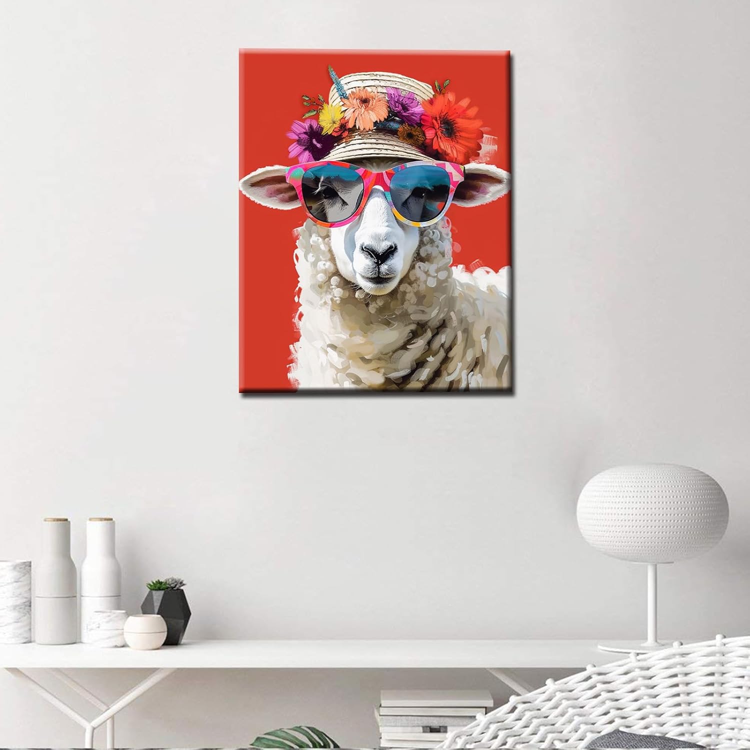 tucocoo-paint-schaf-mit-hut-malen-nach-zahlen-40x50-tiere image 2