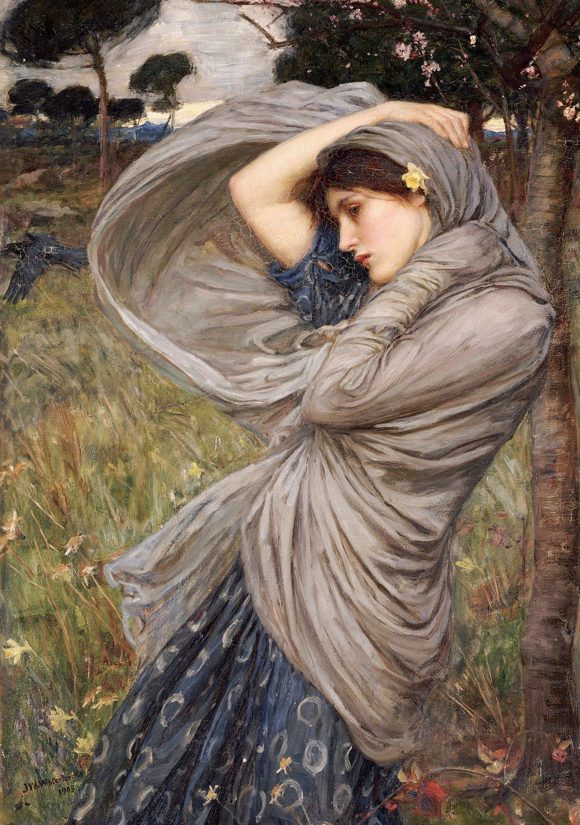 pomegranate-blank-notecards-waterhouse-boreas-blankokarte image 1