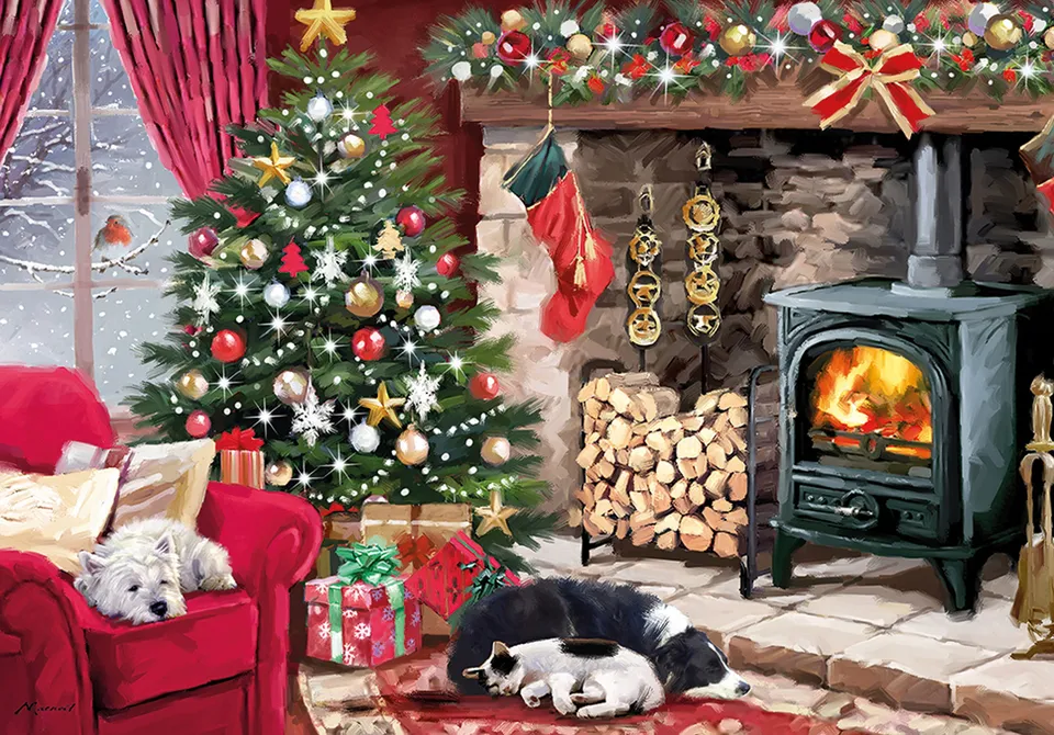 otter-house-snuggled-up-puzzle-500-teile-weihnachten image 1