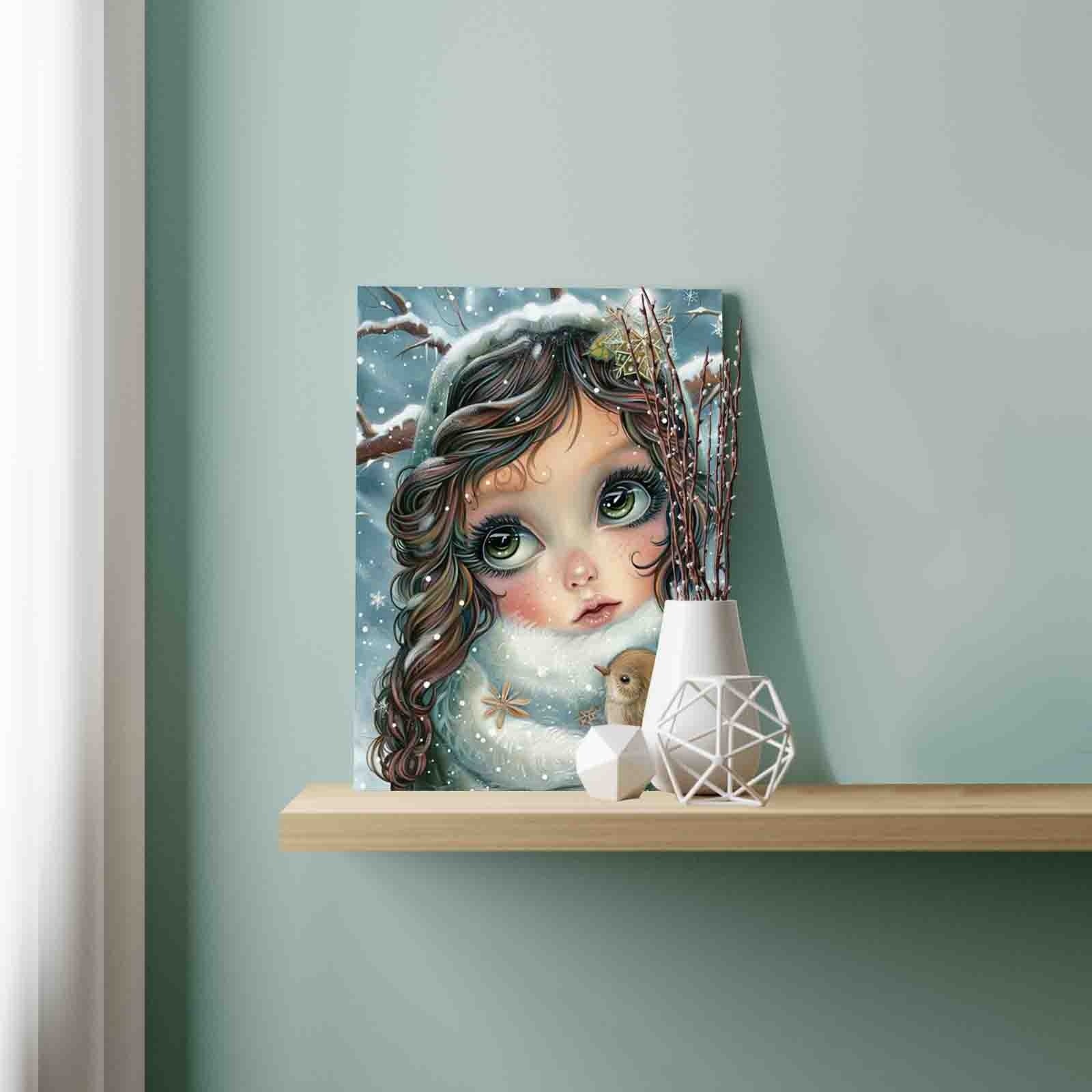 tucocoo-paint-by-numbers-snowy-girl-and-bird-malen-nach-zahlen-40x50 image 3