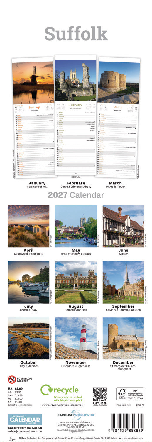 otter-house-suffolk-slim-kalender-2027-wandkalender-schmal-suffolk image 2