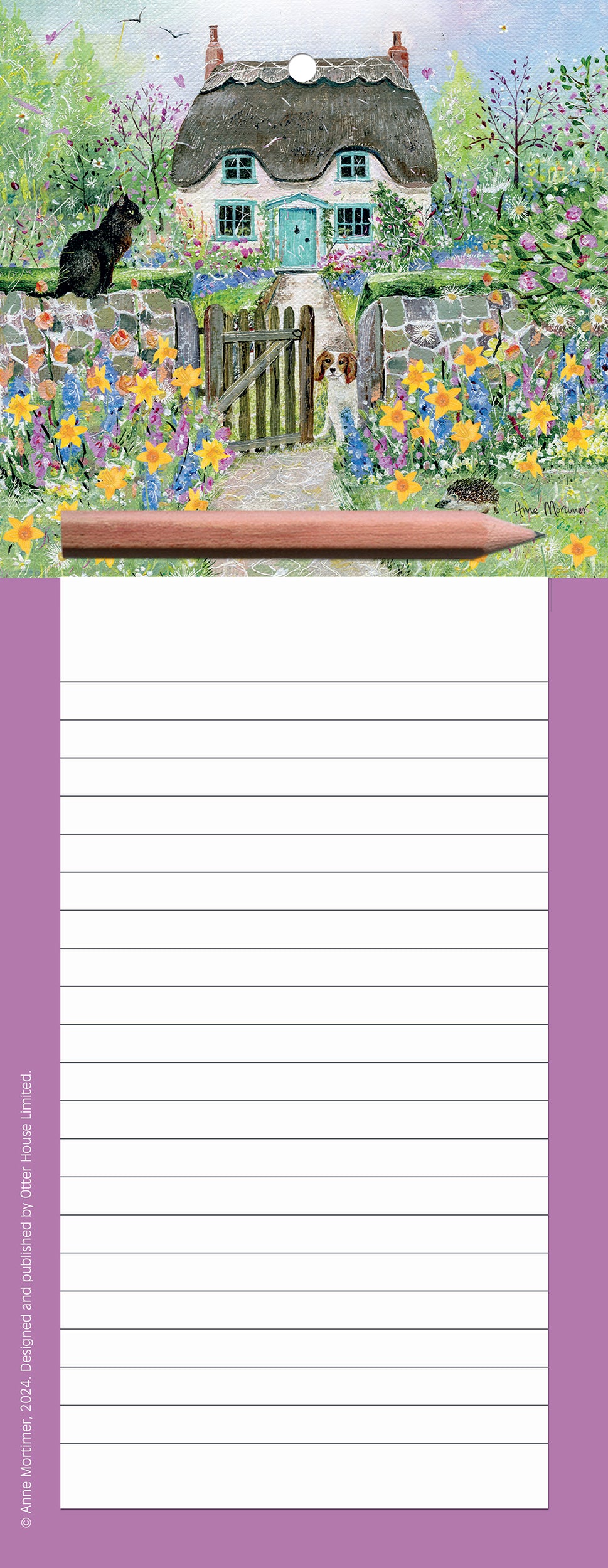 otter-house-country-cottage-magnet-notizblock-mit-stift image 1
