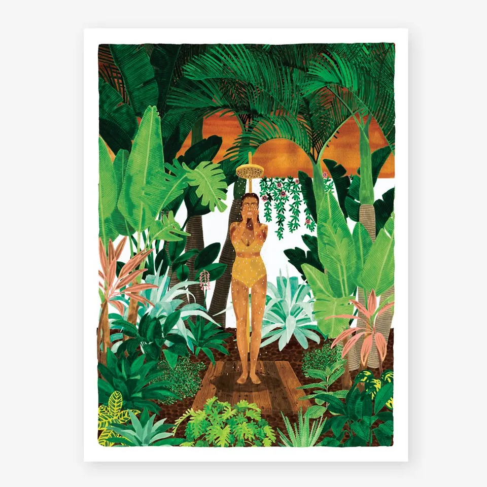 all-the-ways-to-say-summer-shower-poster-tropisch-50x70 image 1