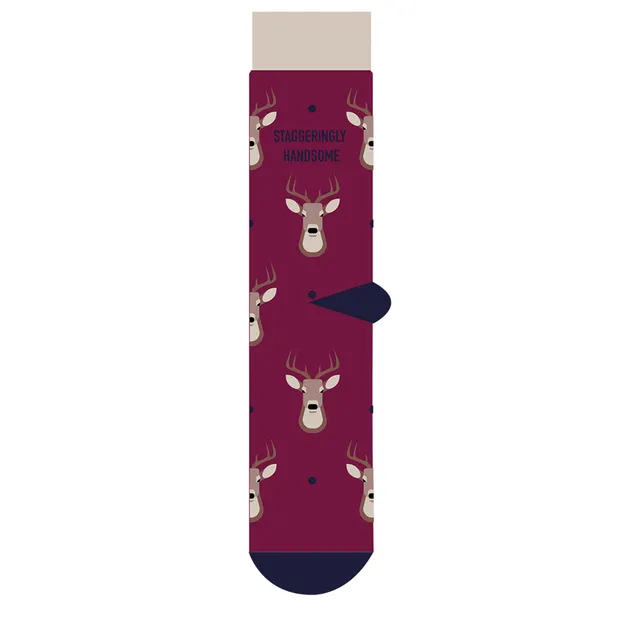 otter-house-staggeringly-handsome-socken-hirsch-bordeaux image 1