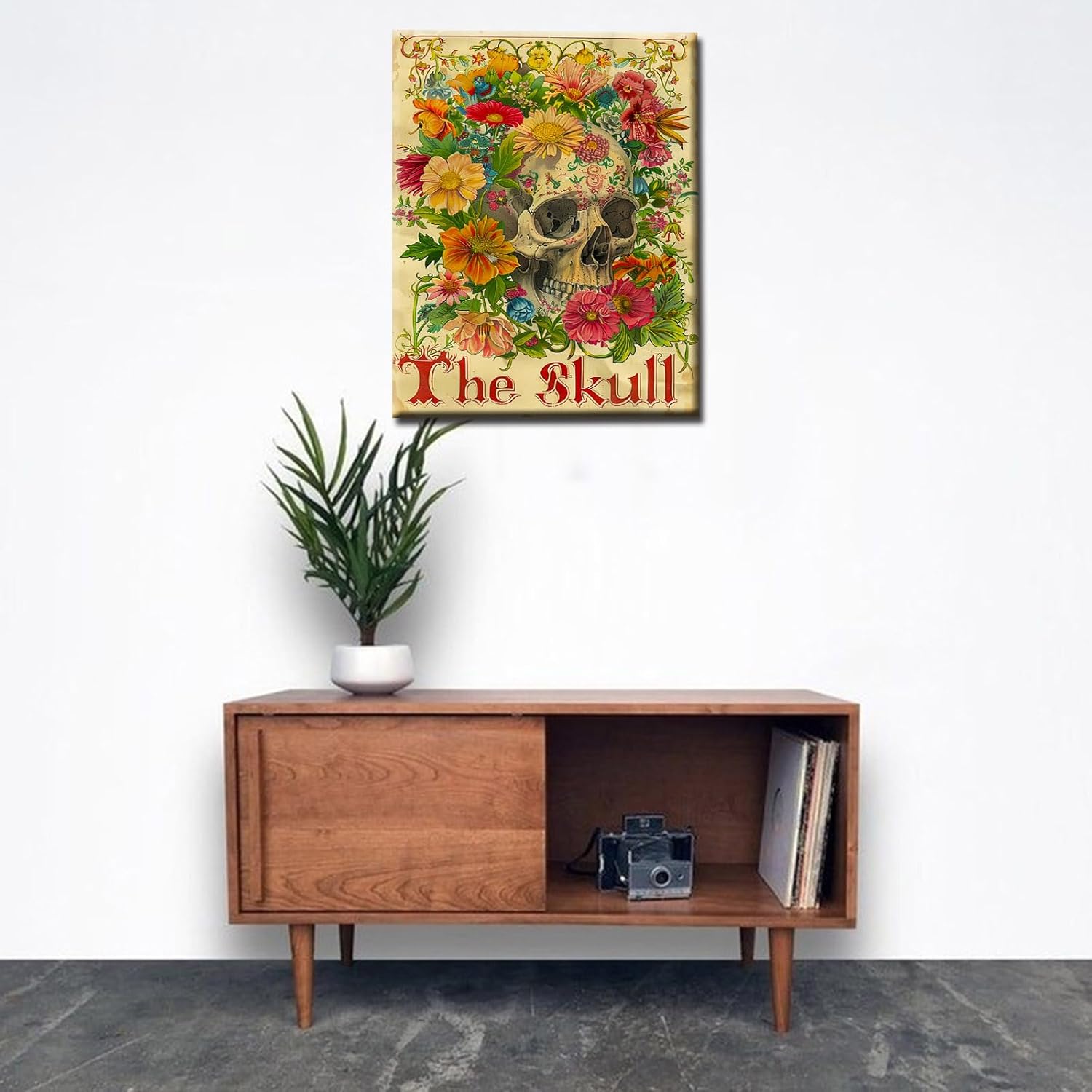 tucocoo-paint-by-numbers-flowers-skull-malset-40x50-ohne-rahmen image 2
