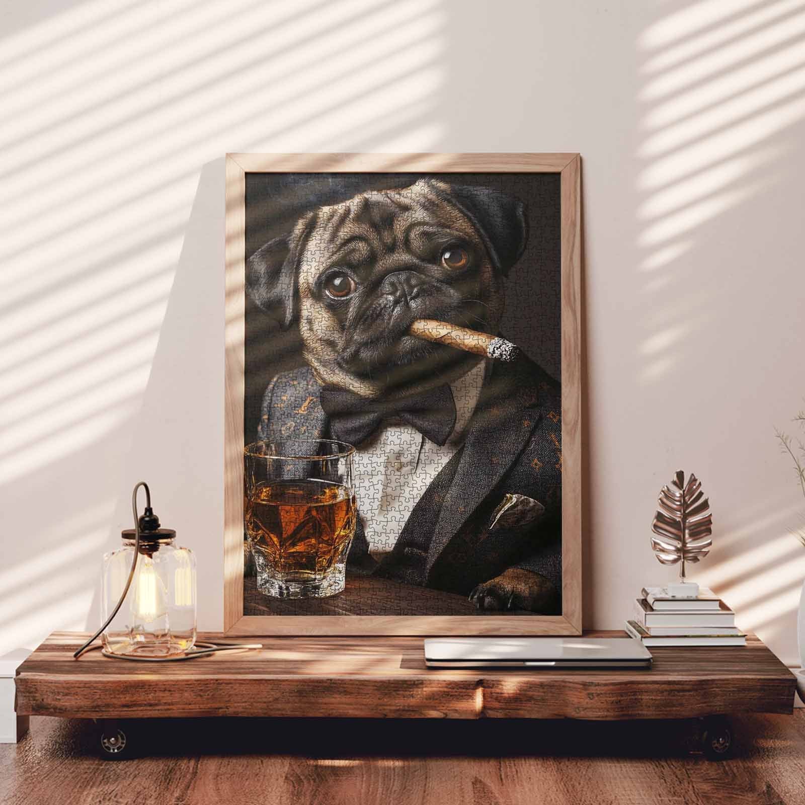 tucocoo-pug-in-tuxedo-with-cigar-puzzle-1000-teile-mops image 3