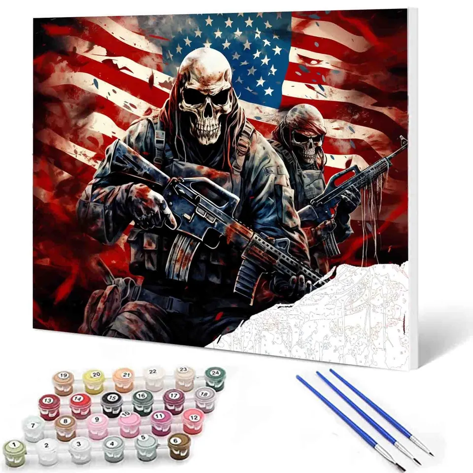 tucocoo-skull-warriors-in-battle-malen-nach-zahlen-40x50 image 1