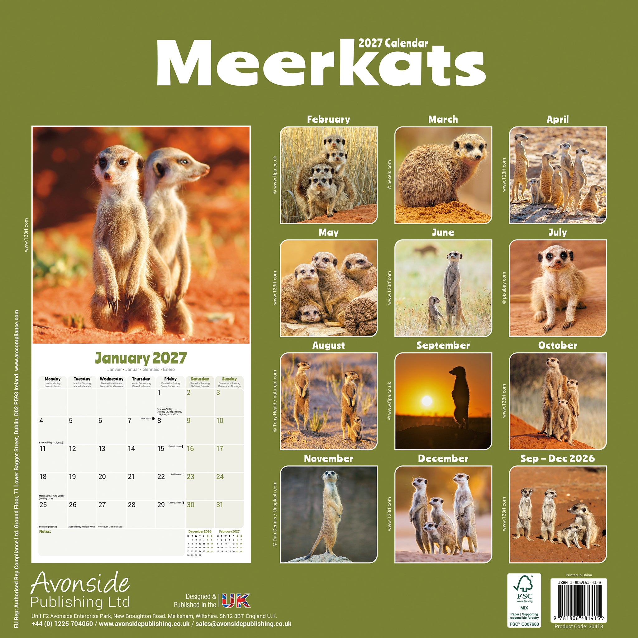 otter-house-meerkats-wandkalender-2027-erdm-nnchen image 2