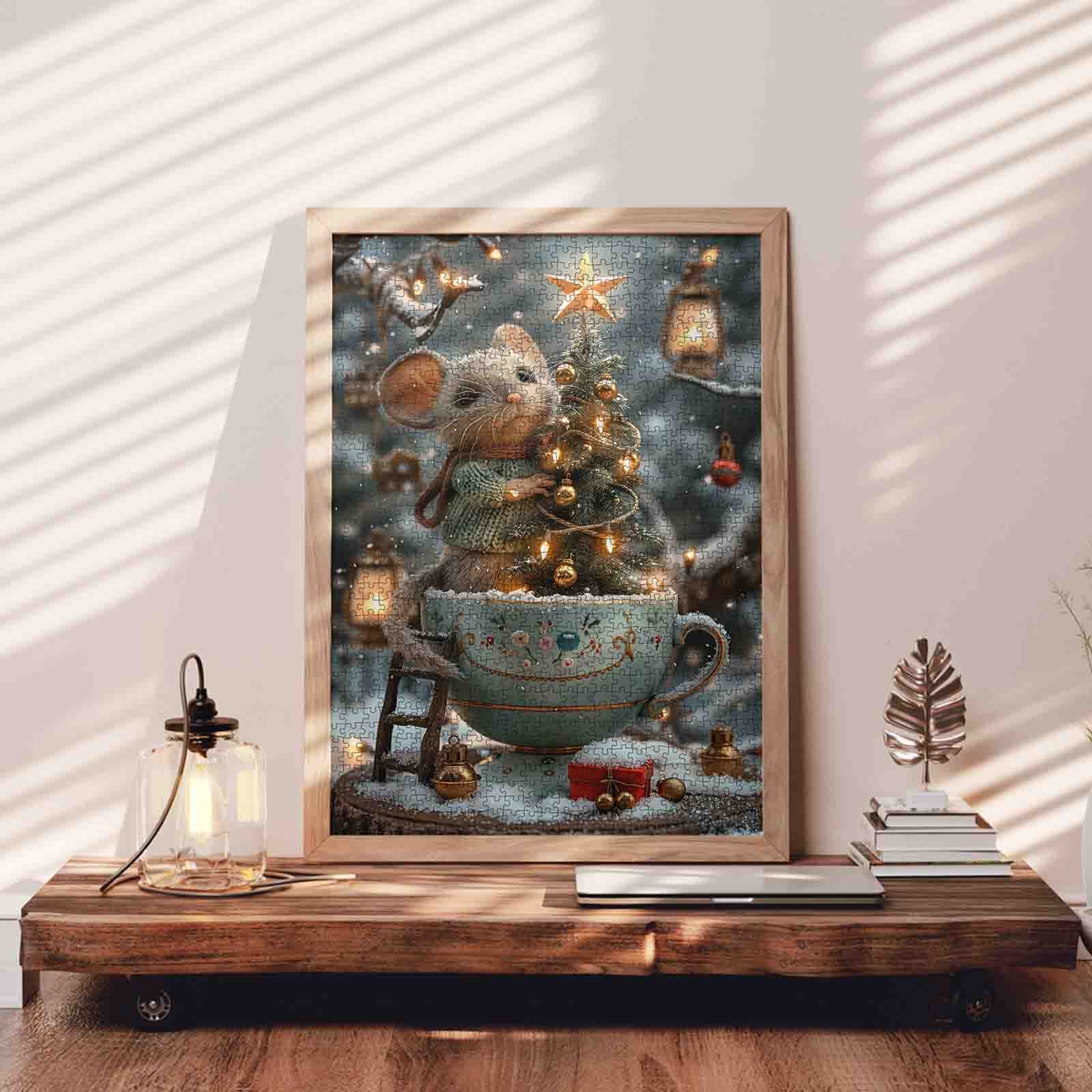 tucocoo-christmas-mouse-and-teacup-tree-puzzle-1000-teile image 3