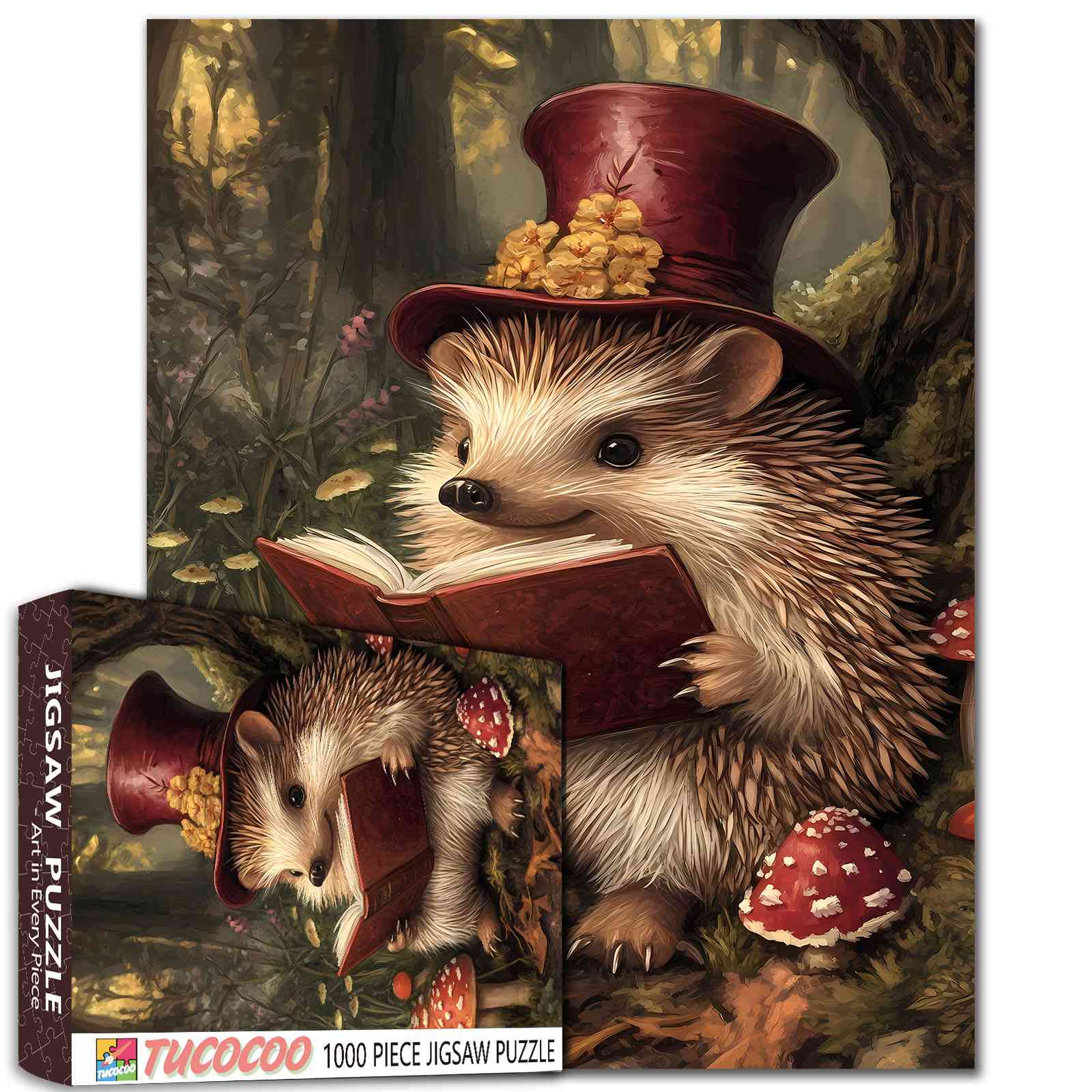 tucocoo-hedgehog-s-tale-puzzle-1000-teile-igel-wald image 1