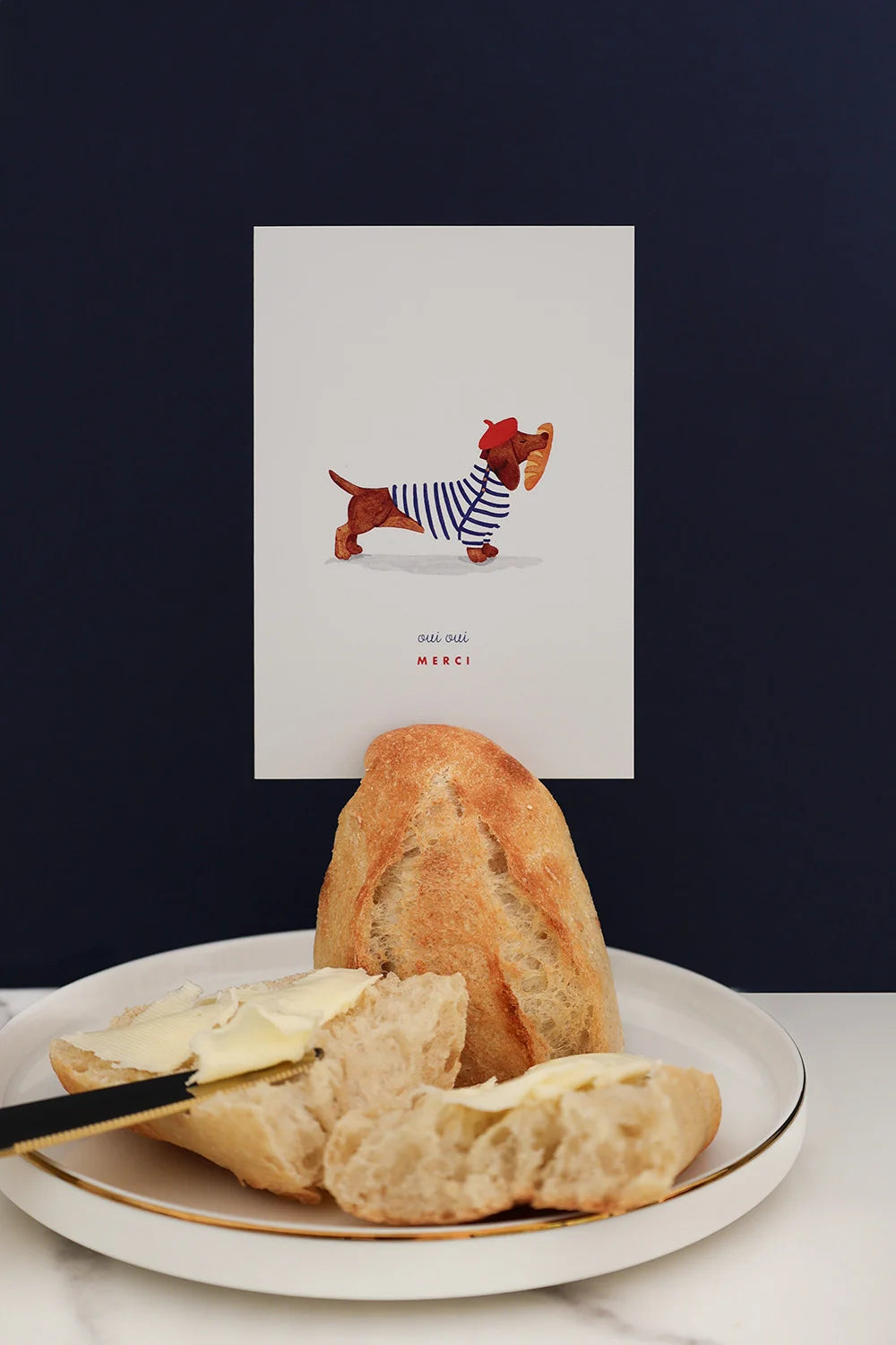 all-the-ways-to-say-oui-oui-merci-dankeskarte-dackel-a6 image 3
