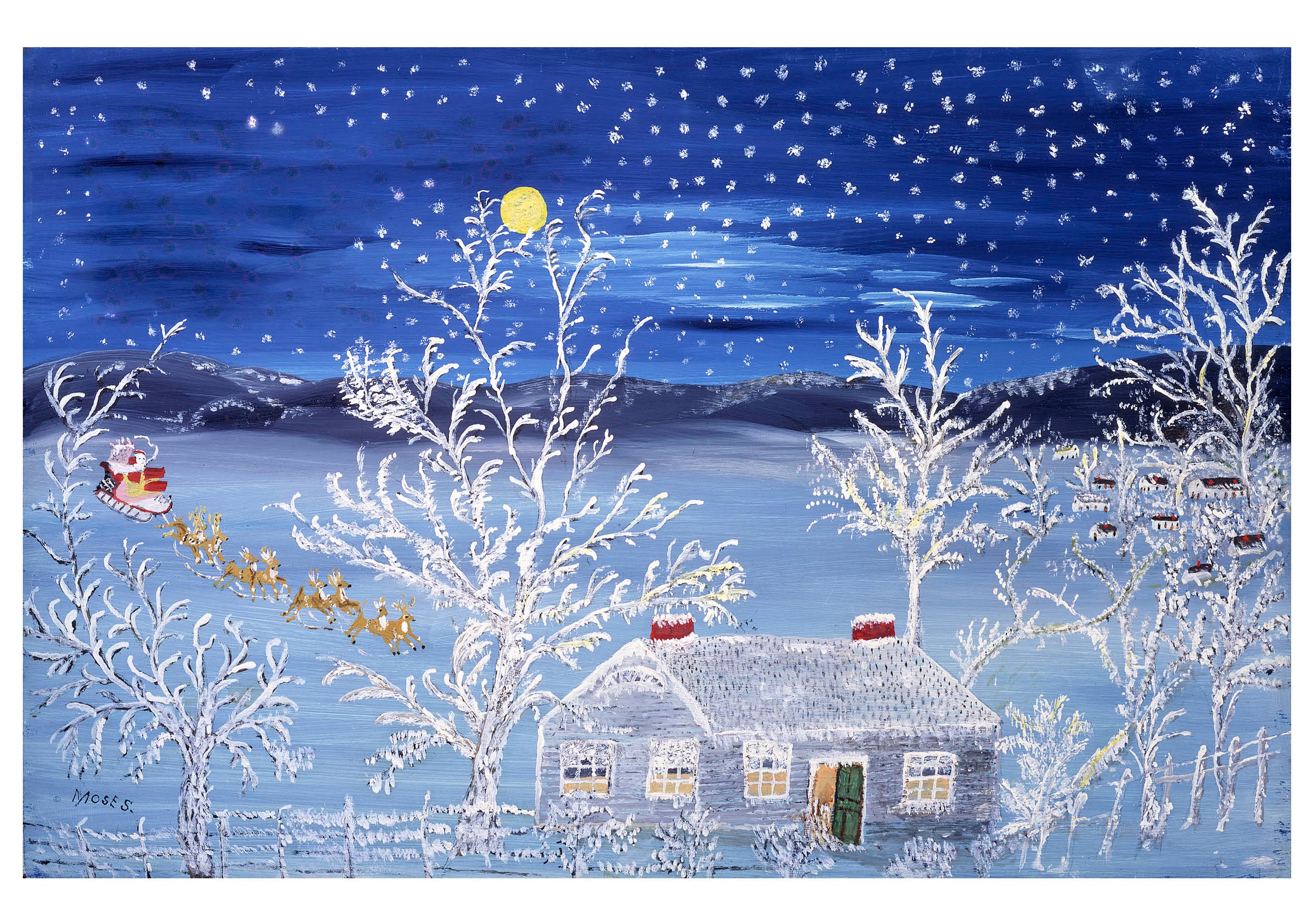 pomegranate-holiday-cards-grandma-moses-kartenset-weihnachten image 5