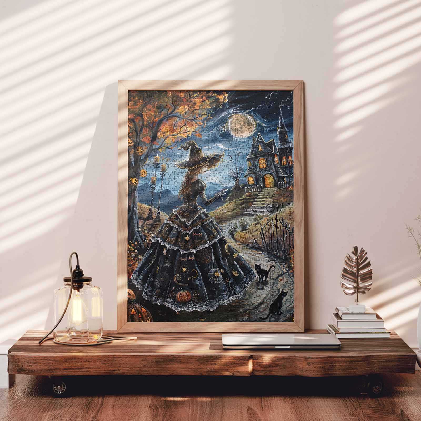 tucocoo-witch-moonlit-mansion-path-puzzle-1000-teile-hexe image 3