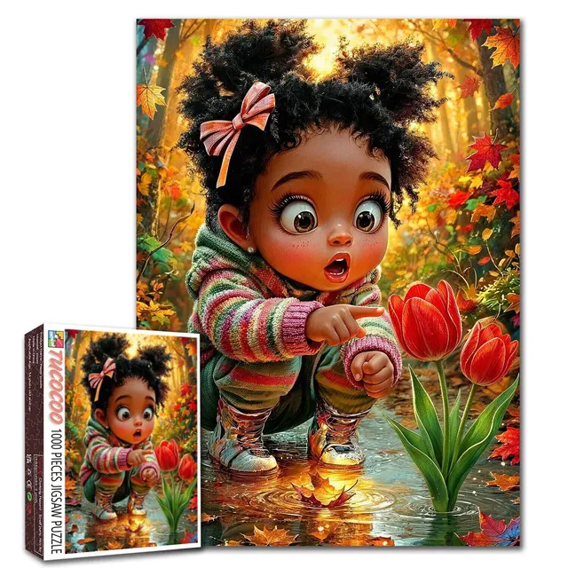tucocoo-autumn-wonder-girl-puzzle-1000-teile-tulpen-herbst image 1