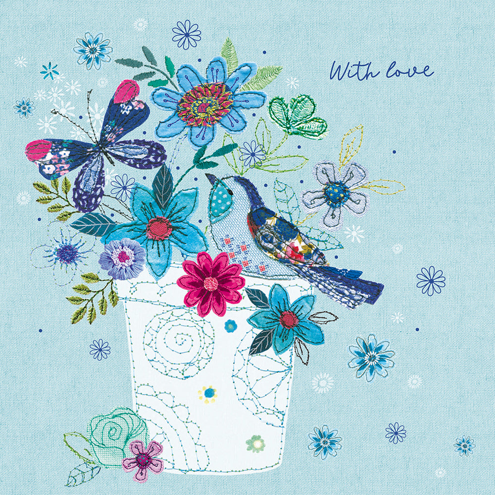otter-house-sewing-box-pretty-bird-grusskarte-vogel image 1