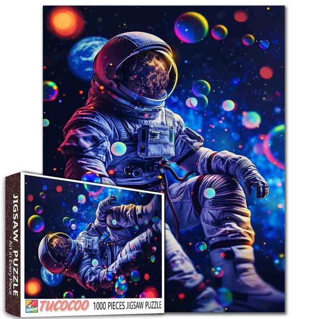 tucocoo-astronaut-looking-at-the-earth-puzzle-1000-teile-weltraum image 1