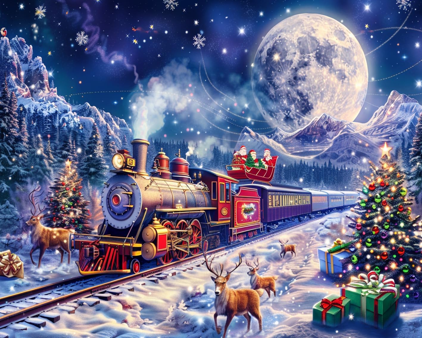 tucocoo-paint-by-numbers-christmas-gift-train-malen-nach-zahlen-ohne-rahmen image 2