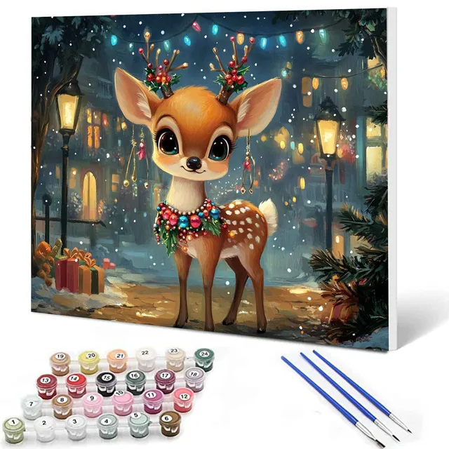 tucocoo-adorable-reindeer-malen-nach-zahlen-40x50-weihnachten image 1