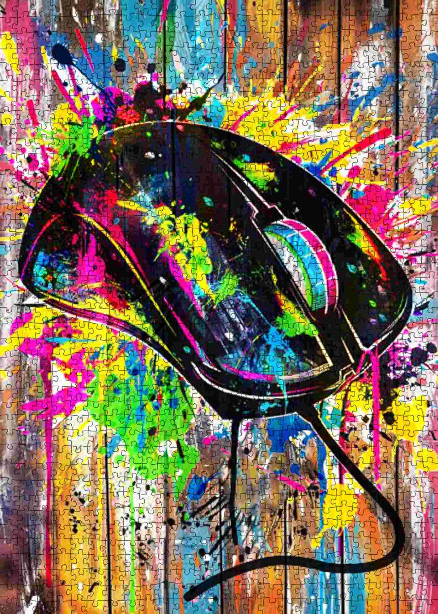 tucocoo-jigsaw-puzzles-graffiti-gaming-mouse-puzzle-1000-teile-neon image 2