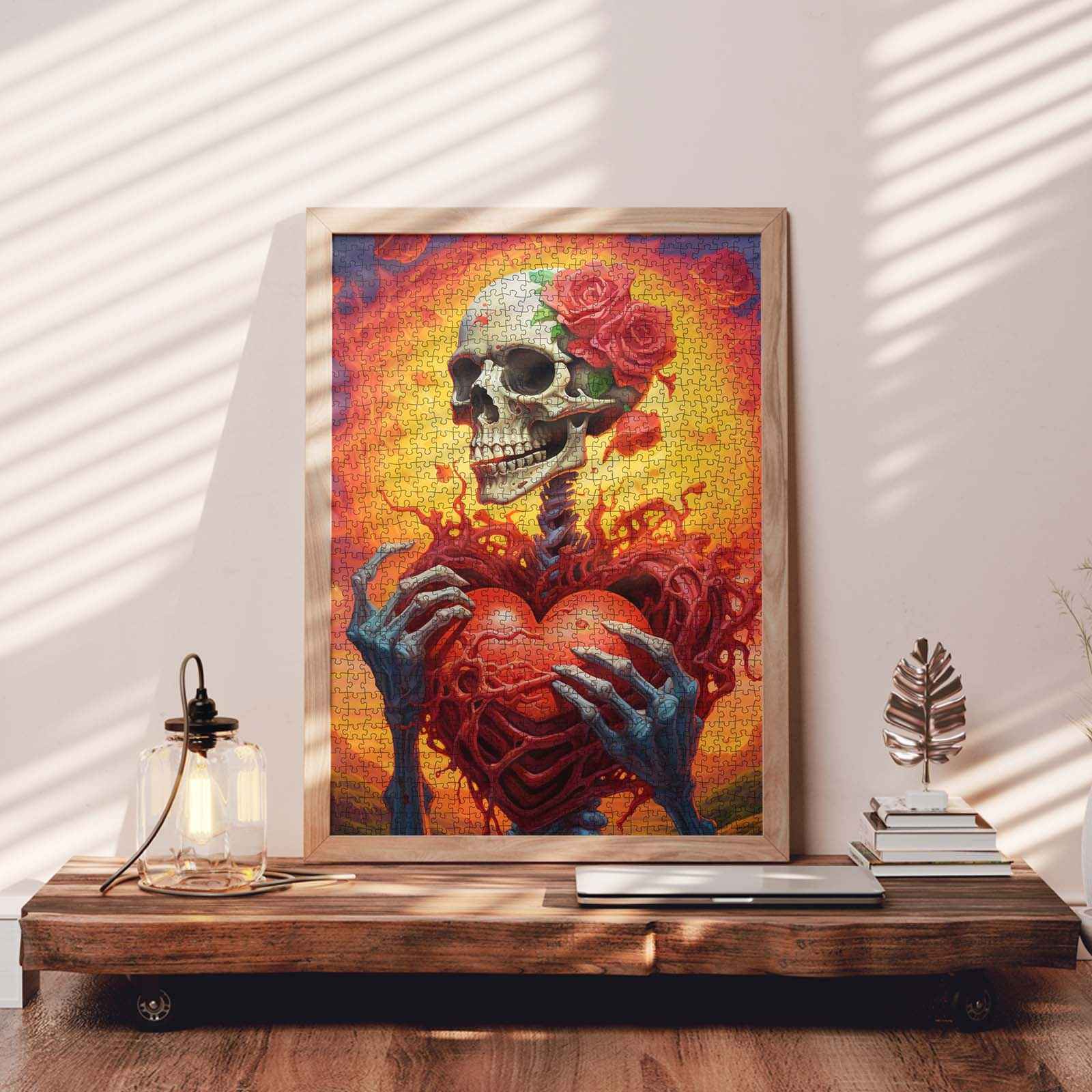 tucocoo-fiery-skeleton-love-puzzle-1000-teile-skelett image 3