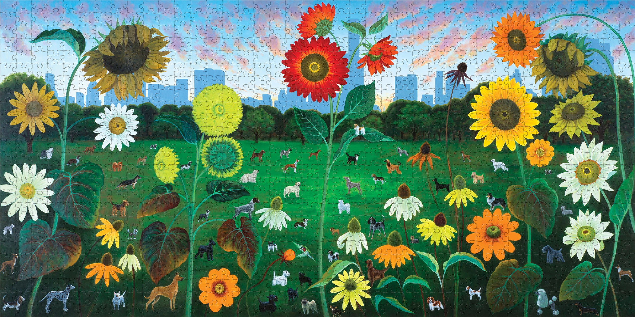 pomegranate-puzzle-armstrong-sunset-dog-s-dream-1000-teile-hunde image 2