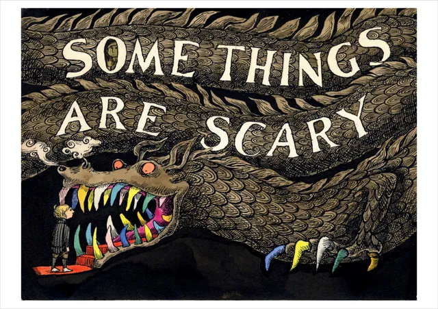 pomegranate-blank-notecards-edward-gorey-klappkarte-scary image 1