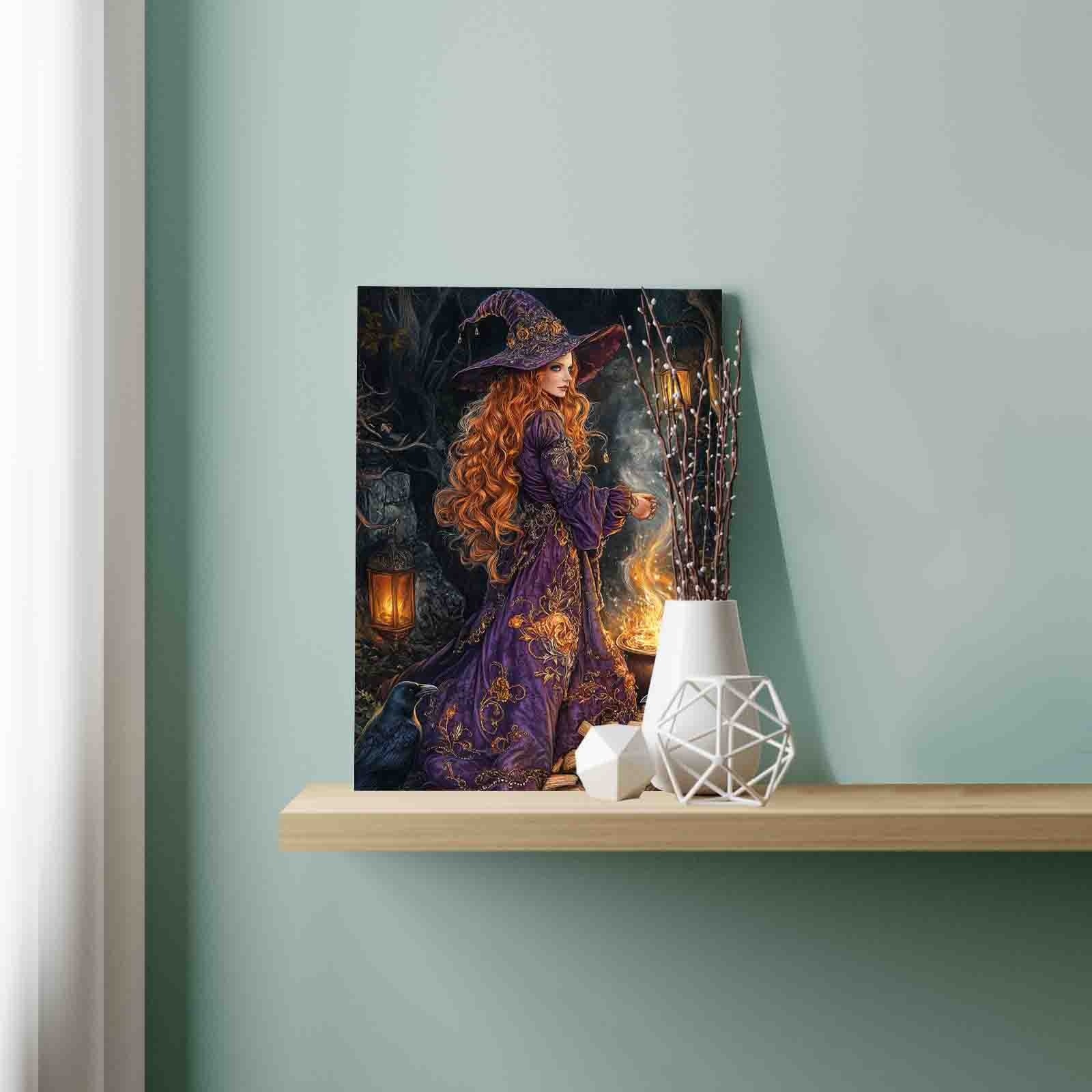 tucocoo-enchanted-witch-by-fire-malen-nach-zahlen-hexe-40x50 image 3