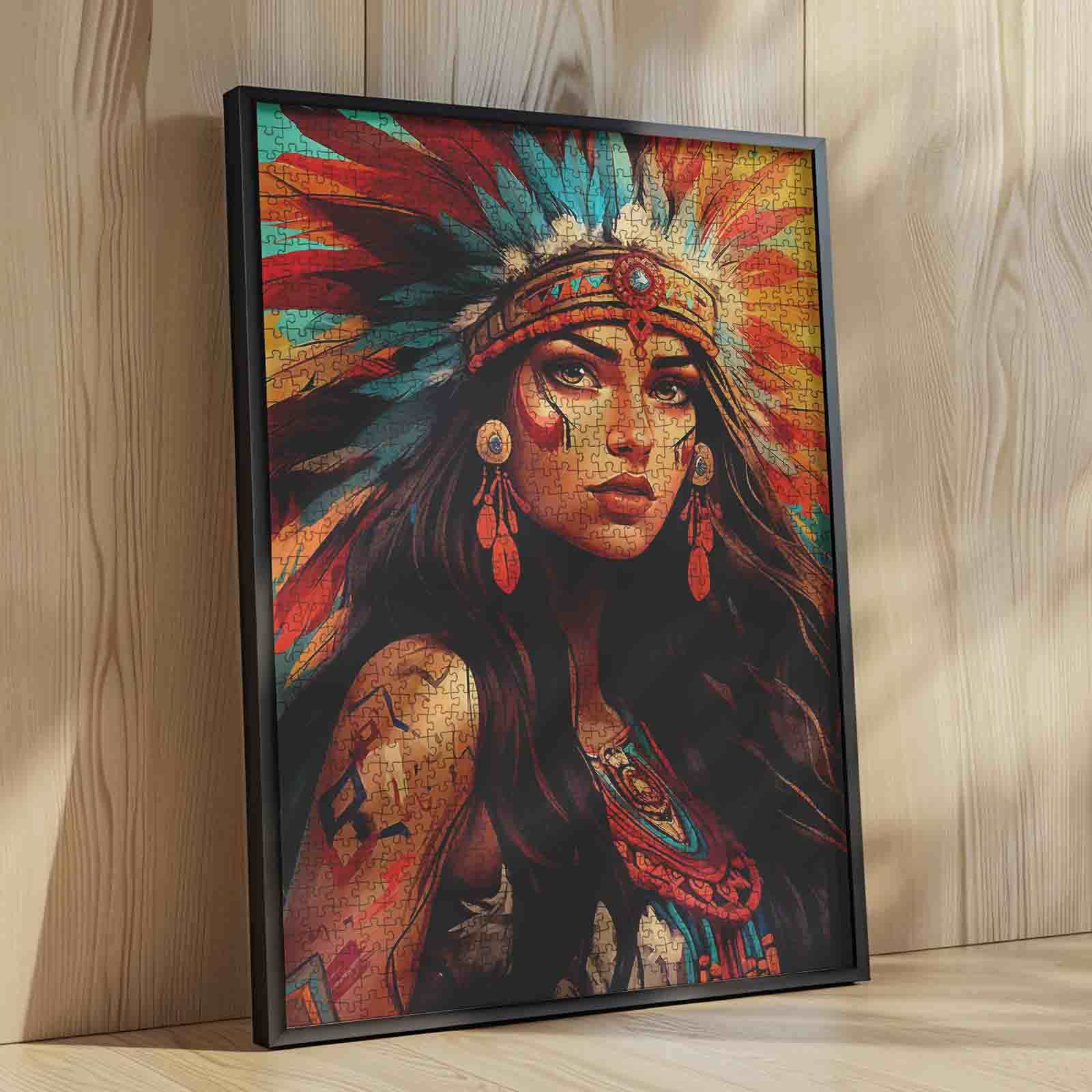 tucocoo-native-america-woman-puzzle-1000-teile-portrait image 4